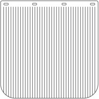 Anti Spray Ribbed Mudflap - 24" Wide x 24" High - Plain White